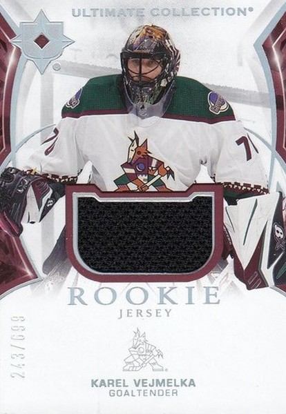 jersey RC karta KAREL VEJMELKA 21-22 UD Ultimate Rookies Jersey /699